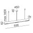 RAFTER points 94 LED section 3000K 50° zwieszany czarny struktura 50594-M930-WB-00-12
